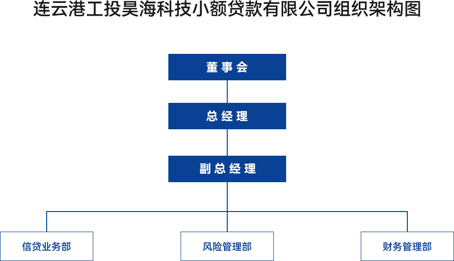 金融板塊-連云港工投昊?？萍夹☆~貸款有限公司組織架構(gòu)圖